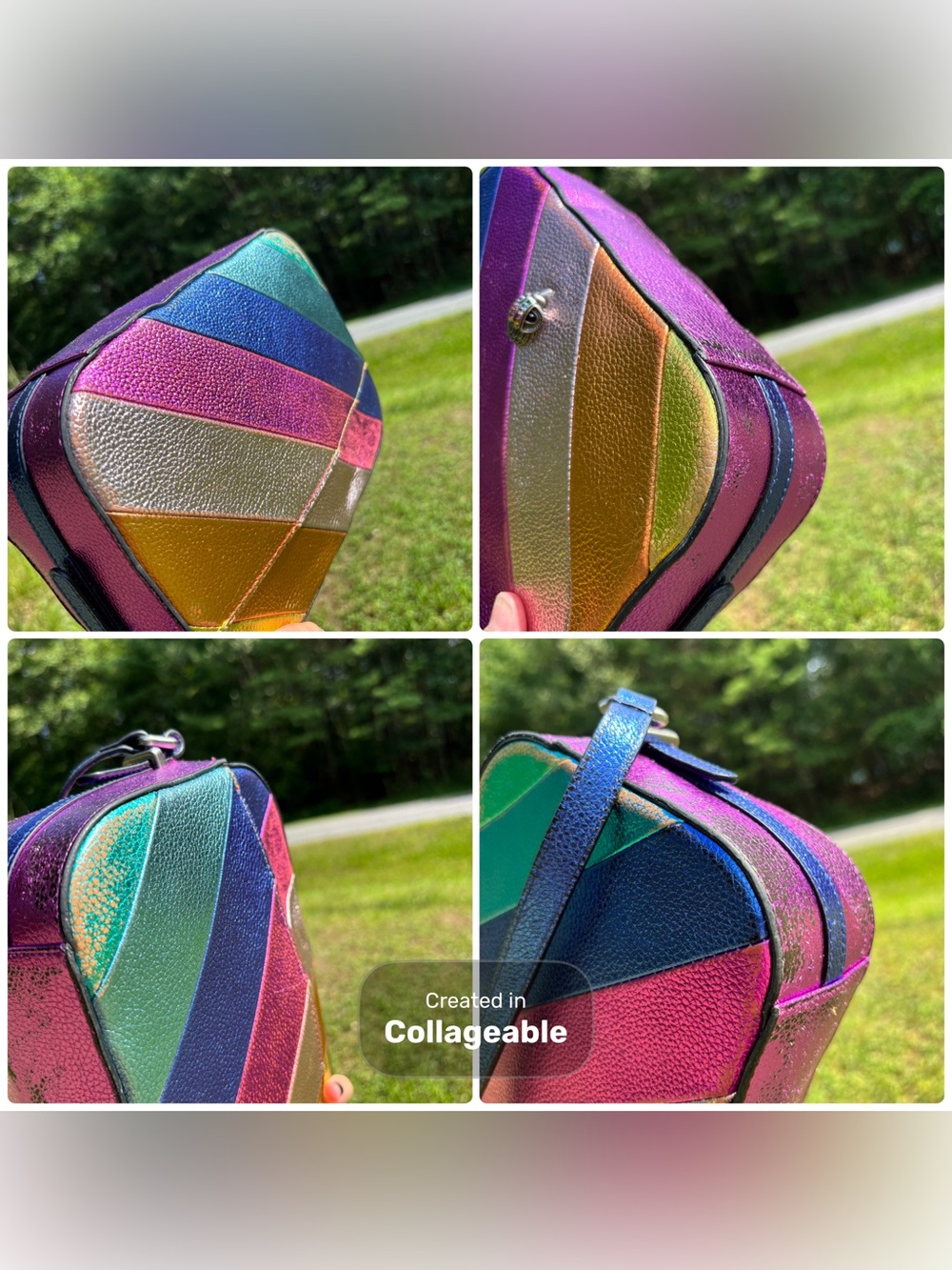 Kurt Geiger Rainbow Leather Crossbody Bag - Picture 15 of 17